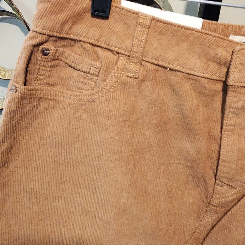 WARP + WEFT Tan Velana Midi Corduroy Skirt - Picture 2 of 13